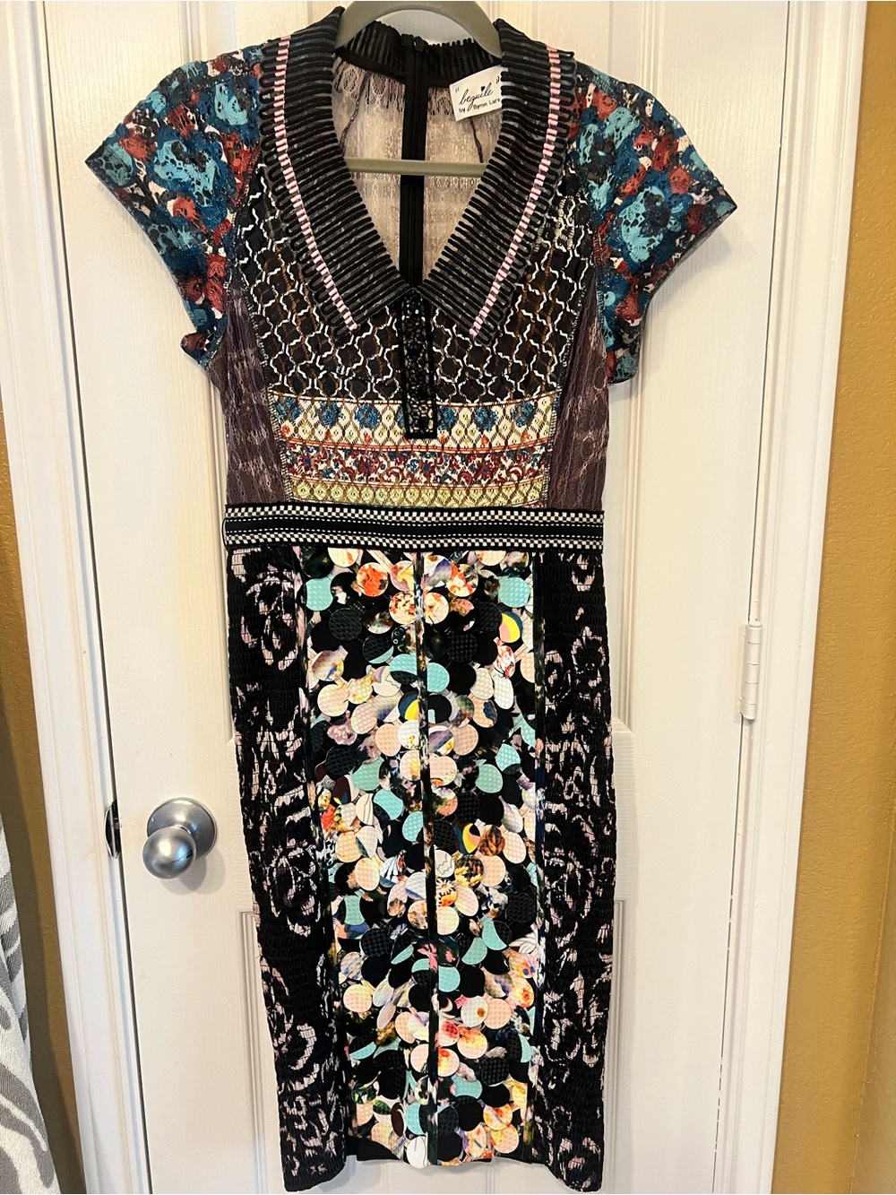 🌸 NWT Anthropologie Beguile by Byron Lars Floral Mixed-Print Dress – Size 2 🌸